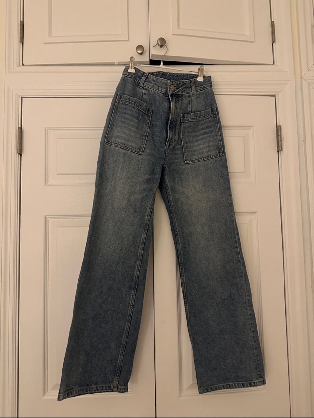 Maison Martin Margiela Vintage-Inspired Wide-Leg Jeans in Blue